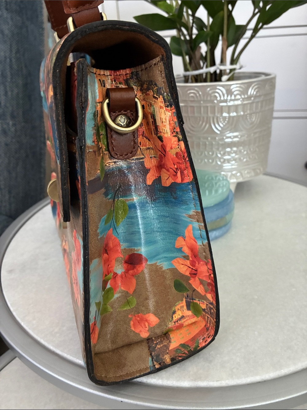 Patricia Nash Chauny Leather Satchel French Rivier - Picture 7 of 7